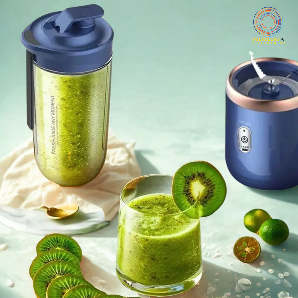 Portable Juicer Cup – 6-Blade USB Rechargeable Smoothie Blender | 400ml Travel Bottle