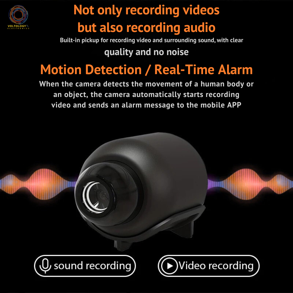 X5 Mini WiFi Security Camera – 1080P HD, Night Vision, Motion Detection, Wireless & Portable