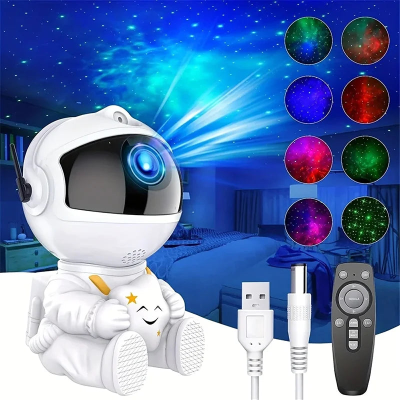 Astronaut Galaxy Projector – Space Nebula Night Light with Remote