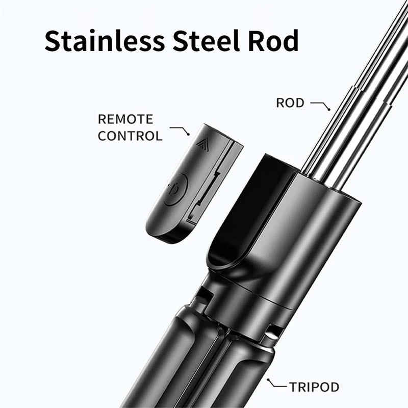 Wireless Selfie Stick Tripod – Extendable 3‑in‑1 with Bluetooth Remote for iPhone & Android