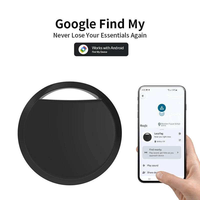 Bluetooth GPS Tracker for Android – Smart Tag Key Finder & Pet Locator – Compatible with Google Find My App (1/2/4 Pcs)