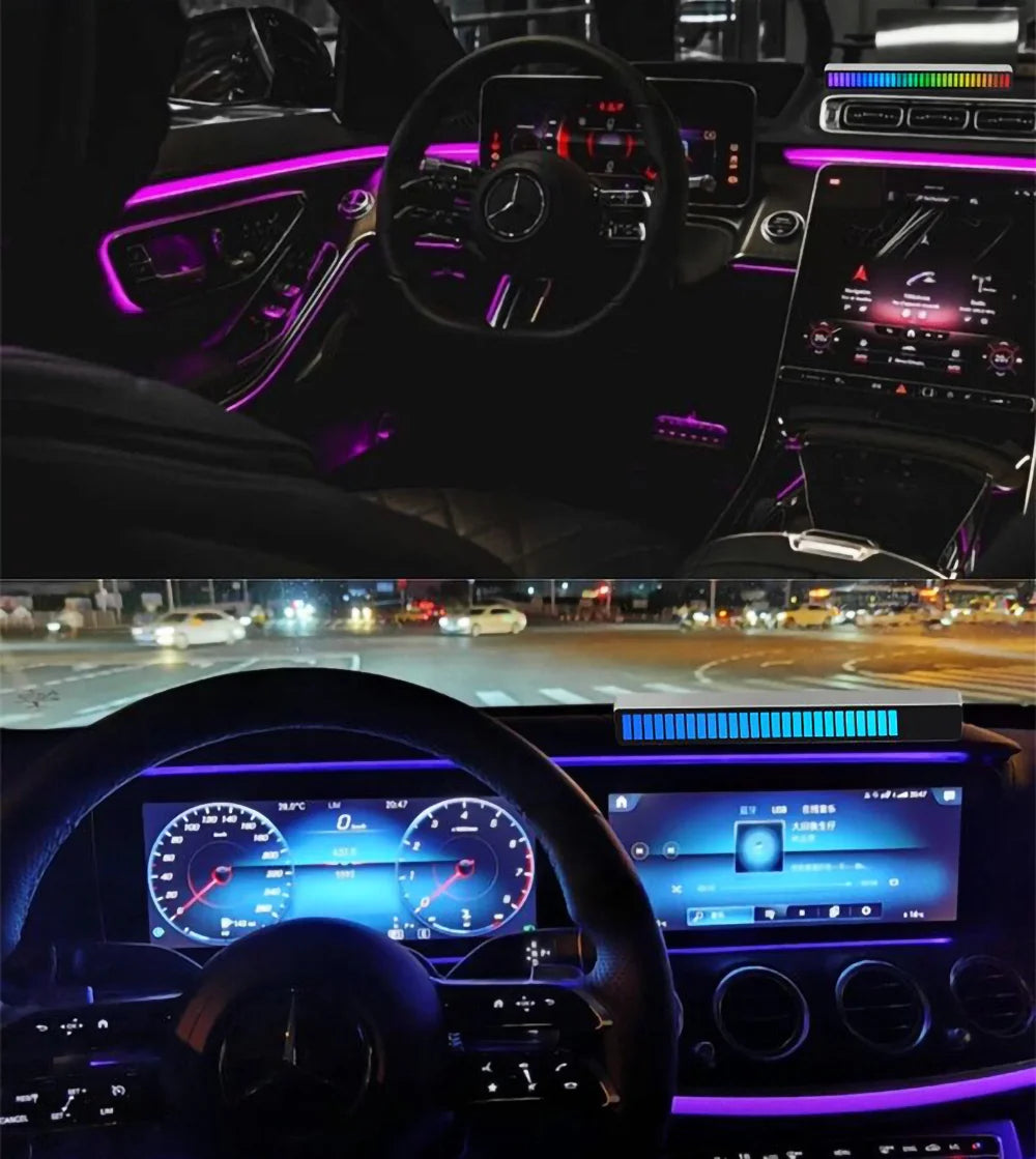 RGB 40-LED Music-Sync Light Bar – Voice & App Control