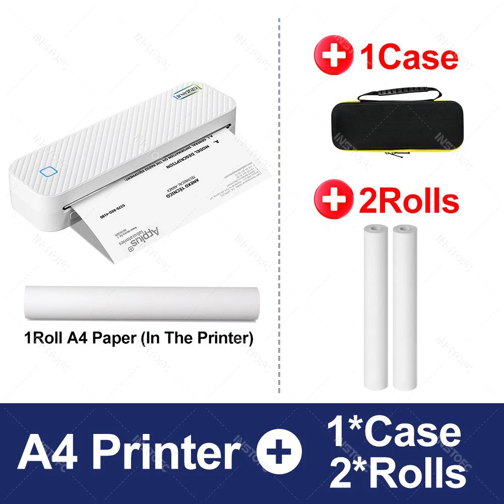 Portable A4 Bluetooth Thermal Printer – Print Documents & Photos On the Go