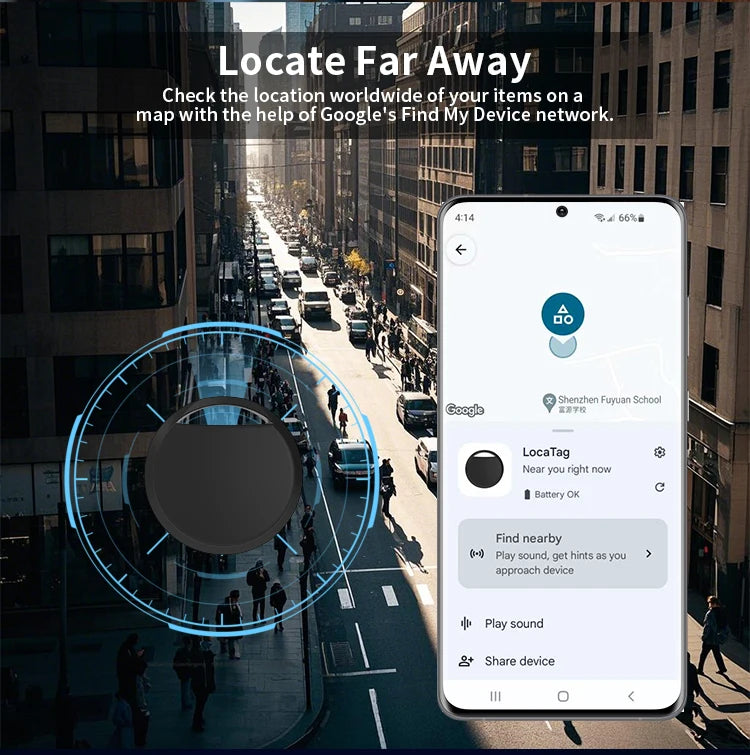 Bluetooth GPS Tracker for Android – Smart Tag Key Finder & Pet Locator – Compatible with Google Find My App (1/2/4 Pcs)