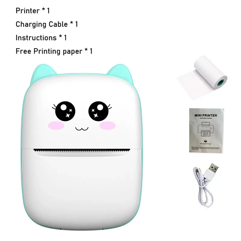 Mini Wireless Thermal Printer – Inkless Sticker & Label Printing for iOS & Android