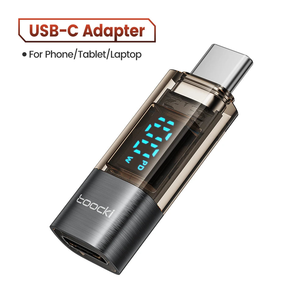 Toocki 100W USB-C Digital Display Adapter – Type C to C with OTG Support