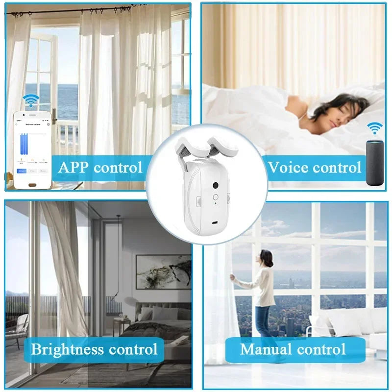 Smart Electric Curtain Motor – Single-Opening | Remote Controlled via Mobile App | Automatic Smart Home Drapery Assistant