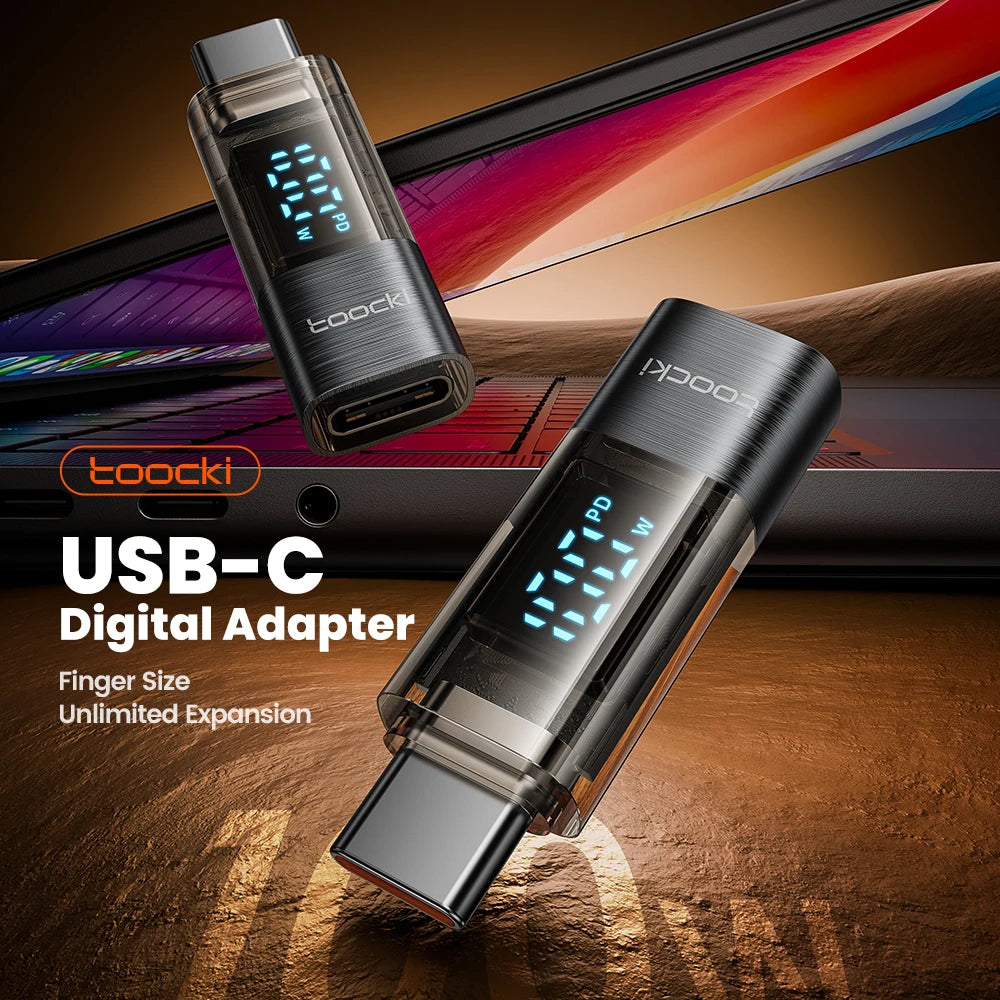 Toocki 100W USB-C Digital Display Adapter – Type C to C with OTG Support
