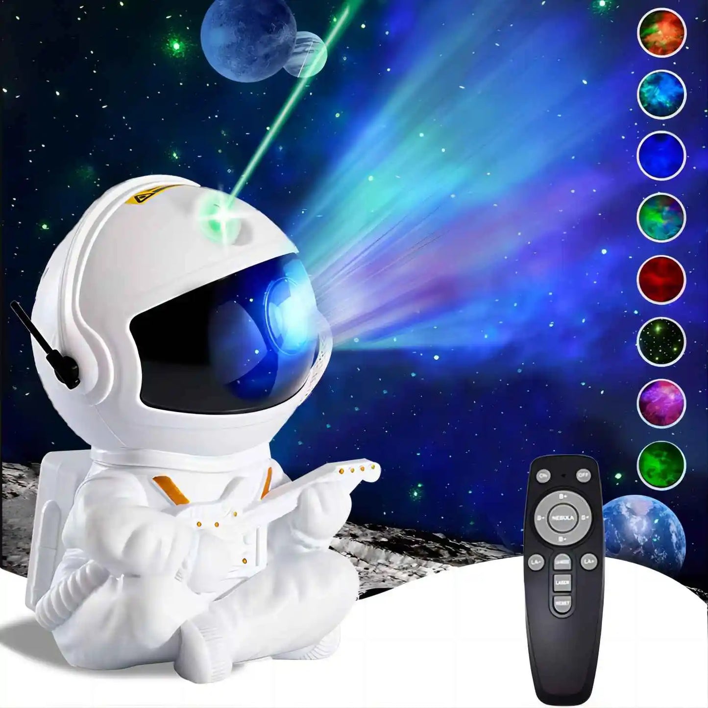 Astronaut Galaxy Projector – Space Nebula Night Light with Remote