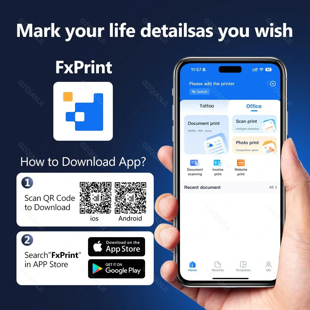 Portable A4 Bluetooth Thermal Printer – Print Documents & Photos On the Go