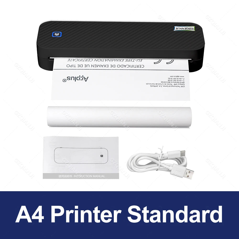 Portable A4 Bluetooth Thermal Printer – Print Documents & Photos On the Go