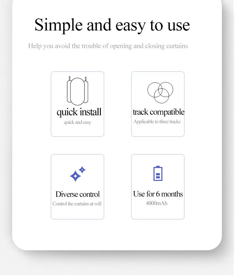 Smart Electric Curtain Motor – Single-Opening | Remote Controlled via Mobile App | Automatic Smart Home Drapery Assistant
