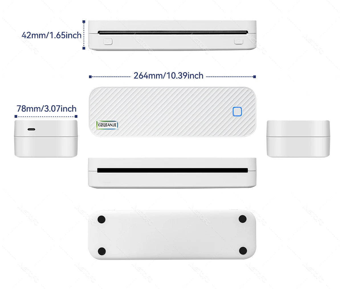 Portable A4 Bluetooth Thermal Printer – Print Documents & Photos On the Go