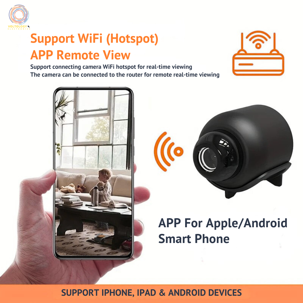 X5 Mini WiFi Security Camera – 1080P HD, Night Vision, Motion Detection, Wireless & Portable