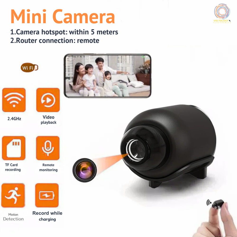 X5 Mini WiFi Security Camera – 1080P HD, Night Vision, Motion Detection, Wireless & Portable