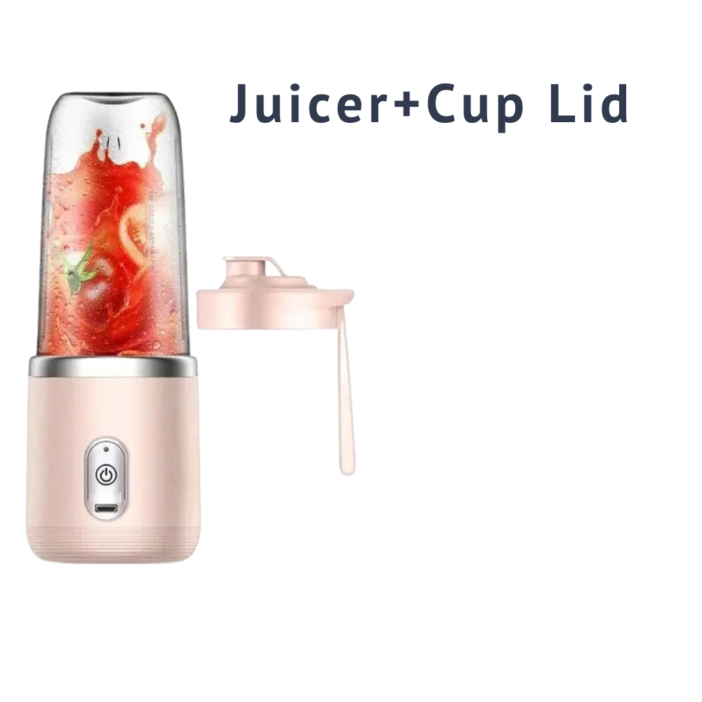 Portable Juicer Cup – 6-Blade USB Rechargeable Smoothie Blender | 400ml Travel Bottle