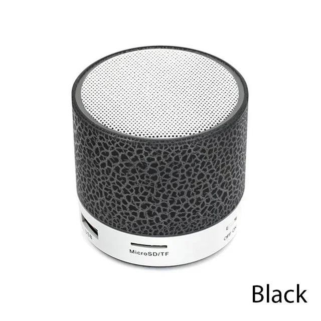 Mini LED Bluetooth Speaker with Crack Design – Wireless Portable Subwoofer with TF Card & USB
