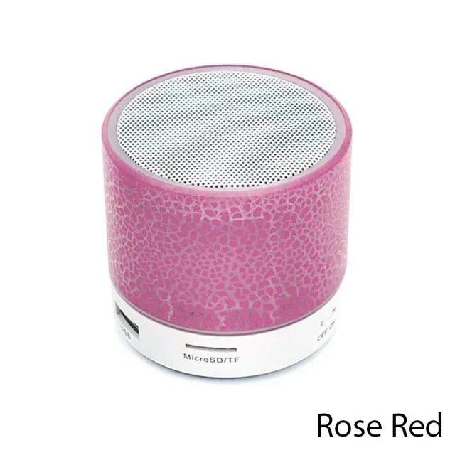 Mini LED Bluetooth Speaker with Crack Design – Wireless Portable Subwoofer with TF Card & USB