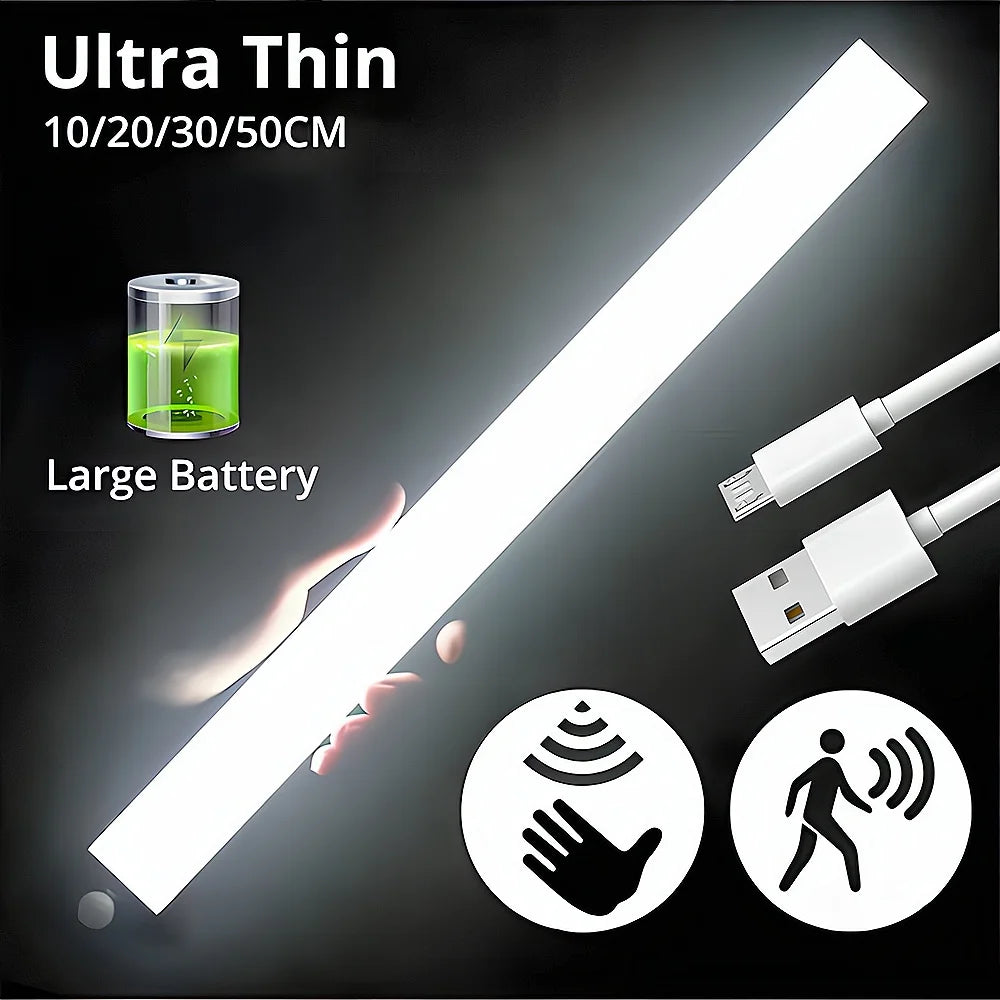 Wireless Motion Sensor Night Light – USB Rechargeable LED for Closet, Wardrobe & Bedroom