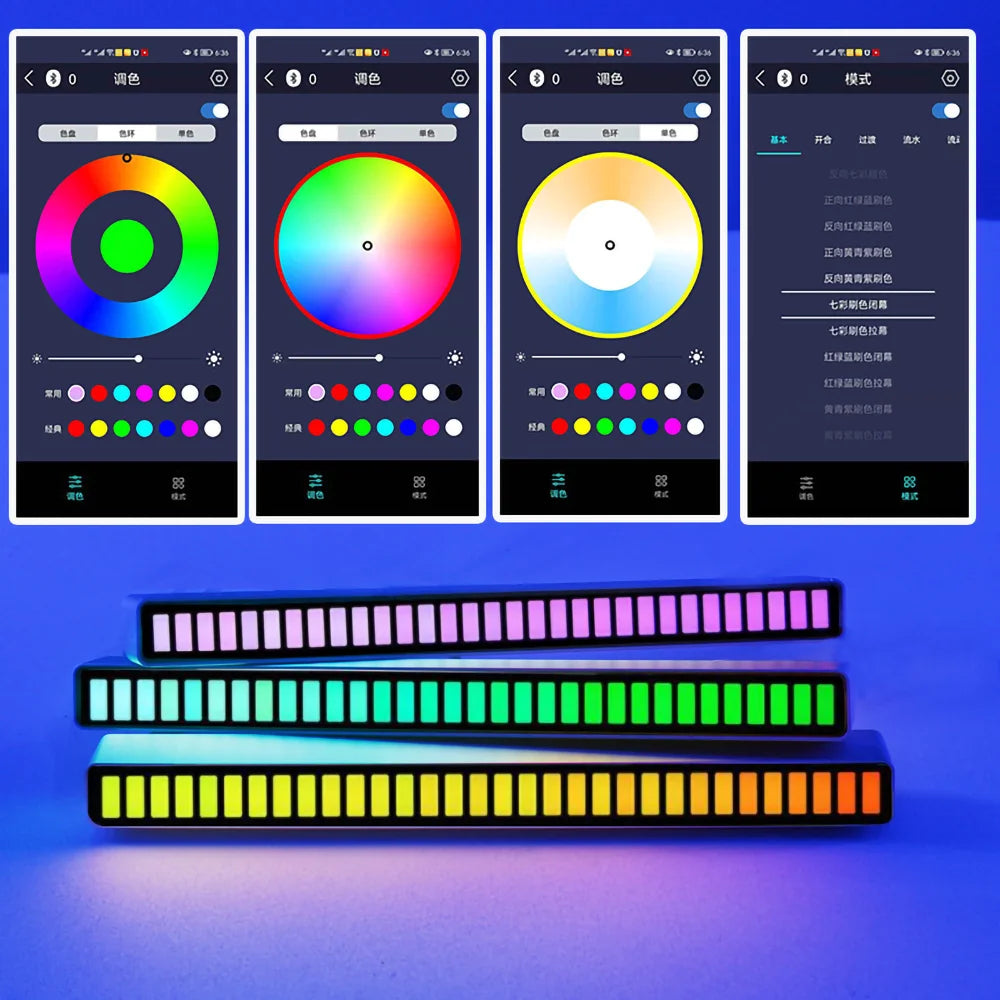 RGB 40-LED Music-Sync Light Bar – Voice & App Control