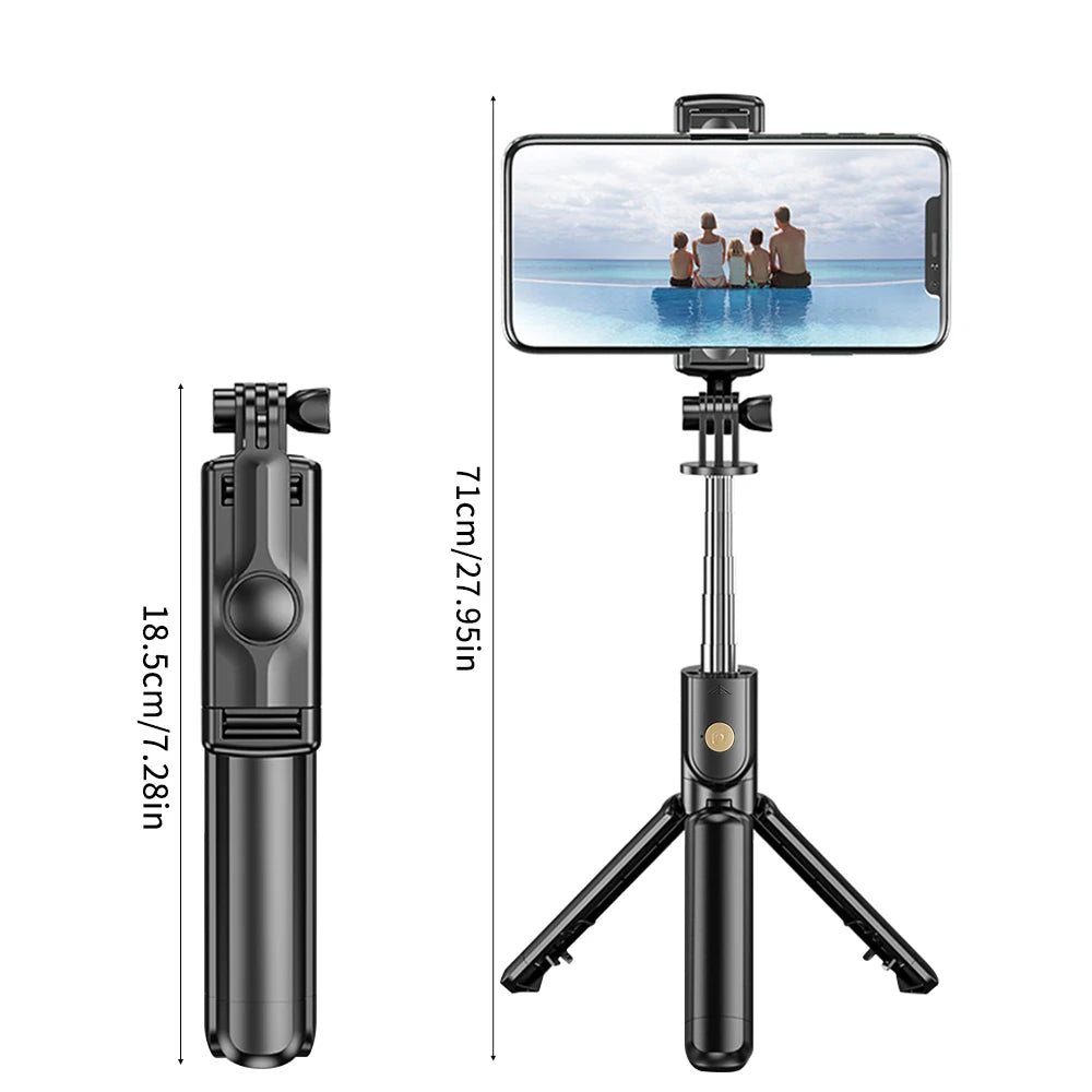 Wireless Selfie Stick Tripod – Extendable 3‑in‑1 with Bluetooth Remote for iPhone & Android