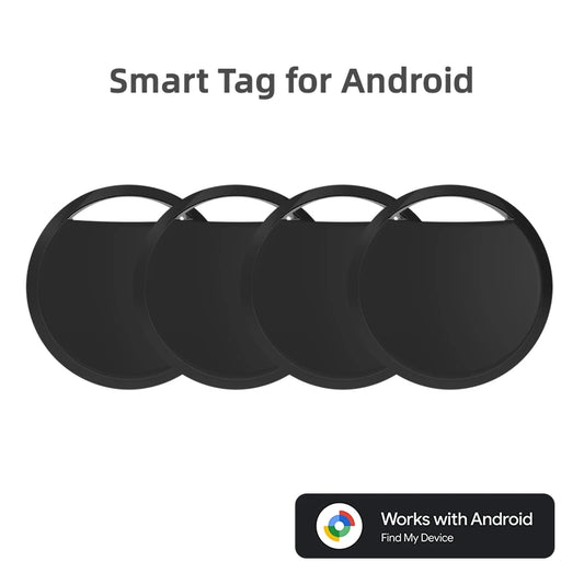 Bluetooth GPS Tracker for Android – Smart Tag Key Finder & Pet Locator – Compatible with Google Find My App (1/2/4 Pcs)