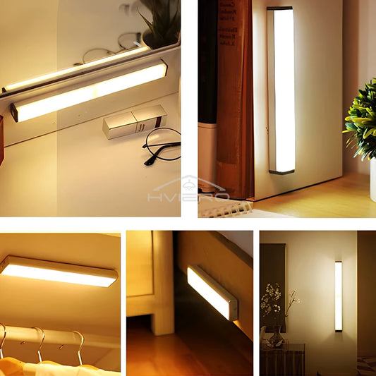Wireless Motion Sensor Night Light – USB Rechargeable LED for Closet, Wardrobe & Bedroom