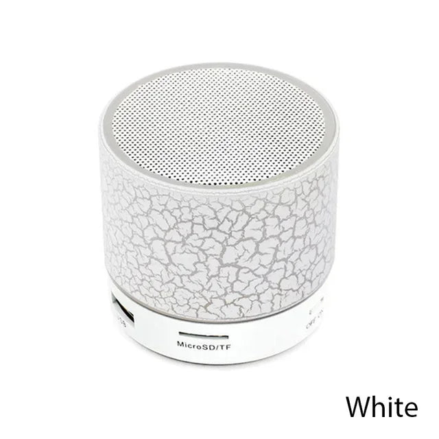 Mini LED Bluetooth Speaker with Crack Design – Wireless Portable Subwoofer with TF Card & USB