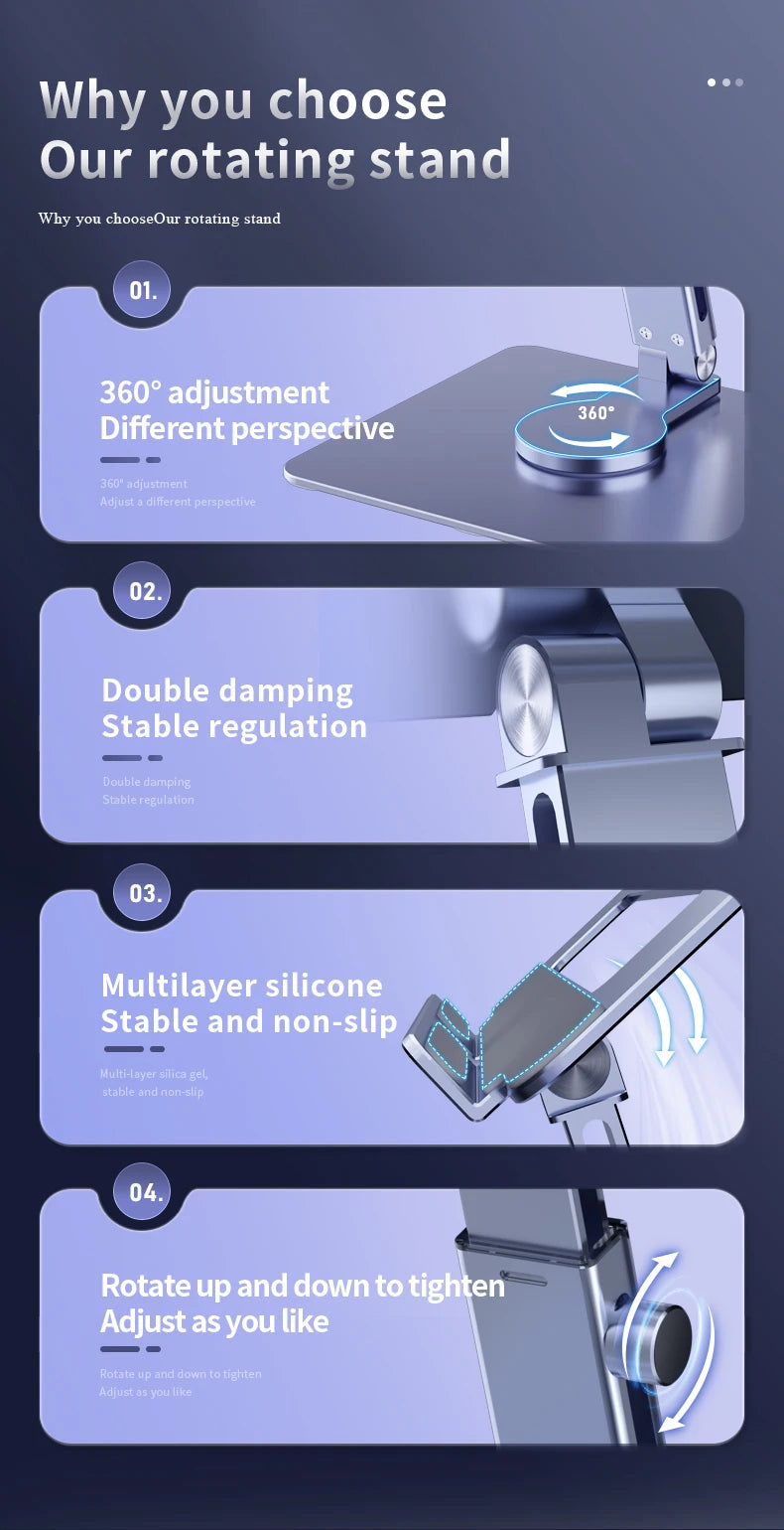 Aluminum 360° Adjustable Tablet Stand