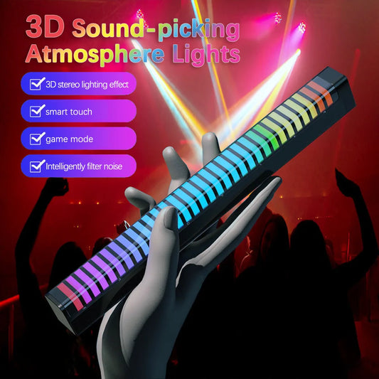 RGB 40-LED Music-Sync Light Bar – Voice & App Control