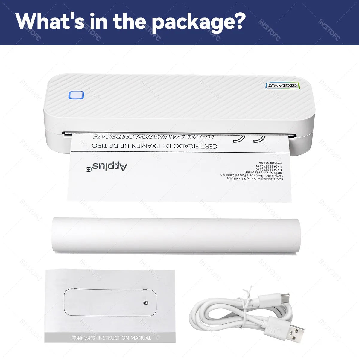 Portable A4 Bluetooth Thermal Printer – Print Documents & Photos On the Go