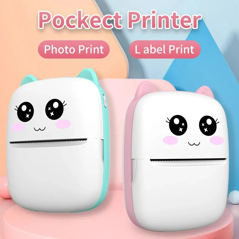 Mini Wireless Thermal Printer – Inkless Sticker & Label Printing for iOS & Android