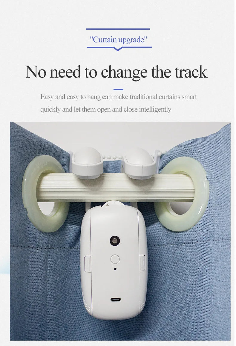 Smart Electric Curtain Motor – Single-Opening | Remote Controlled via Mobile App | Automatic Smart Home Drapery Assistant