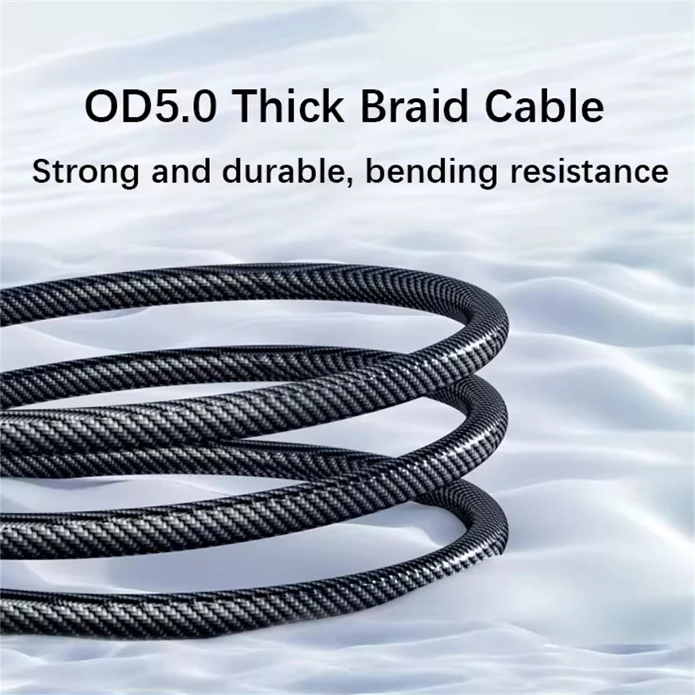 120W USB-C to USB-C Fast Charging Cable with LED Display – For Android, Samsung, Huawei, Xiaomi, More