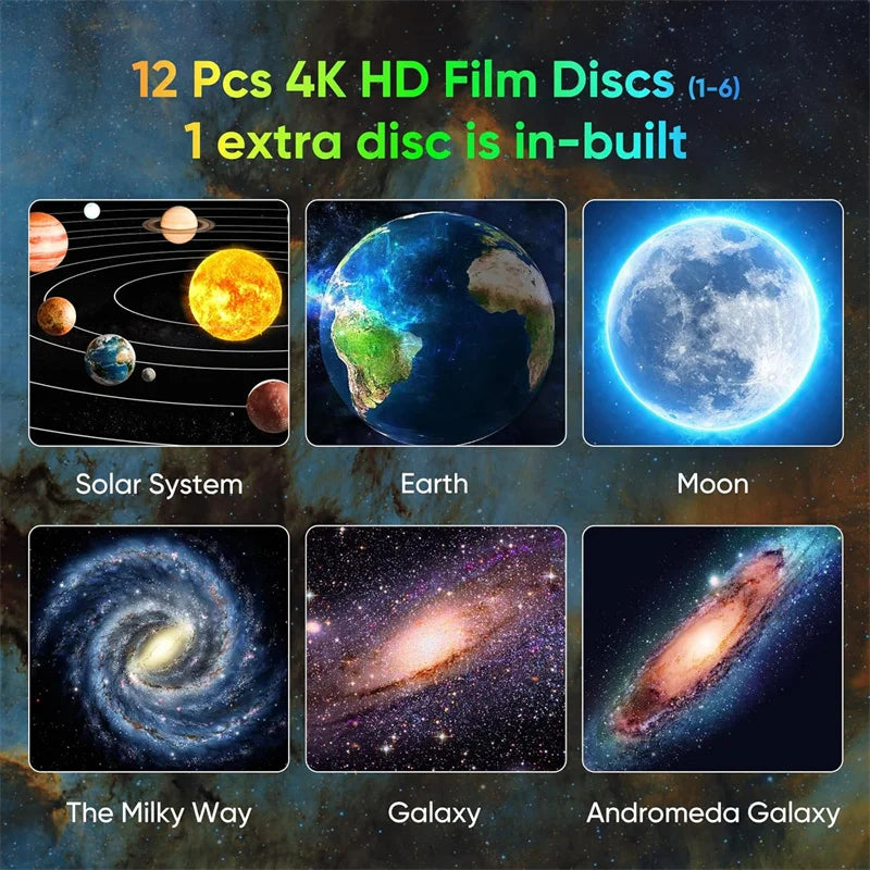 Galaxy Star Projector – 360° Rotating Nebula Light with Remote & Timer