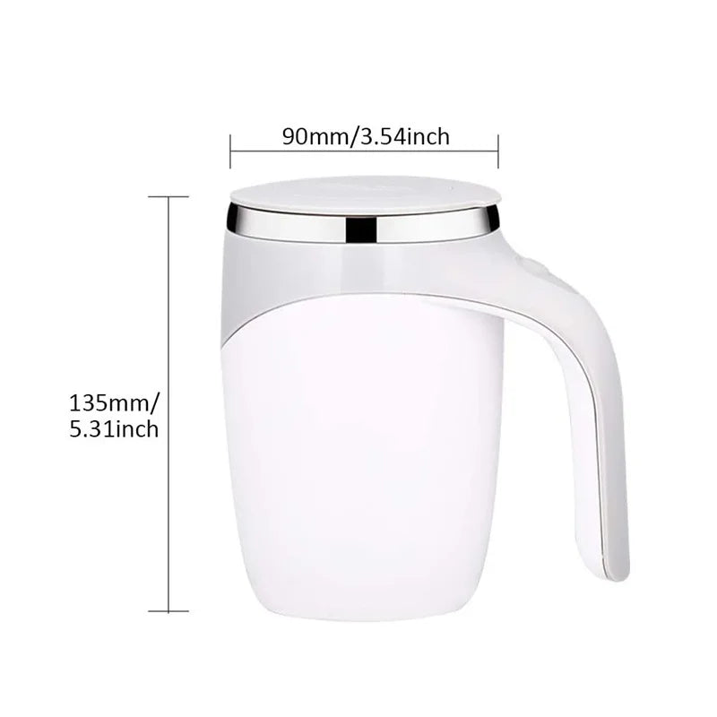 Self-Stirring Magnetic Mug – Rechargeable, Stainless Steel, Spill-Free Mixer Cup