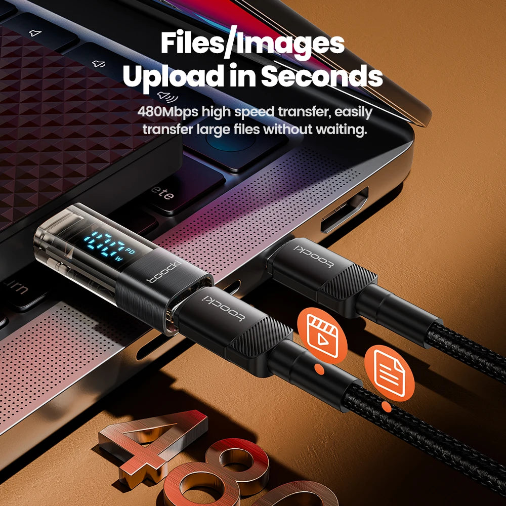 Toocki 100W USB-C Digital Display Adapter – Type C to C with OTG Support