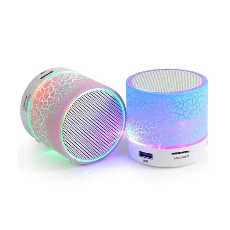 Mini LED Bluetooth Speaker with Crack Design – Wireless Portable Subwoofer with TF Card & USB