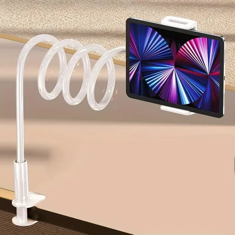 Lazy Bedside Table Tablet Holder – Clip‑free Cantilever 360° Multi‑Angle Stand (4–13″)