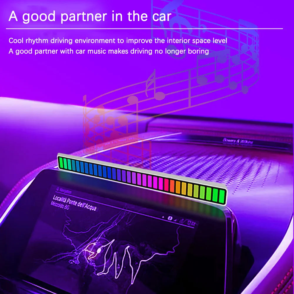 RGB 40-LED Music-Sync Light Bar – Voice & App Control